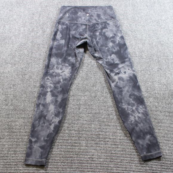 Lululemon Align Leggings Women's 8 28" Inseam Gray Tie Dye High Rise - Picture 2 of 9
